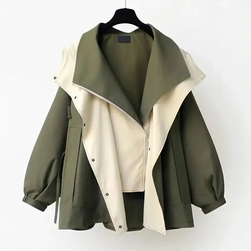 Kapuzentraincoat aus Seide für Damen