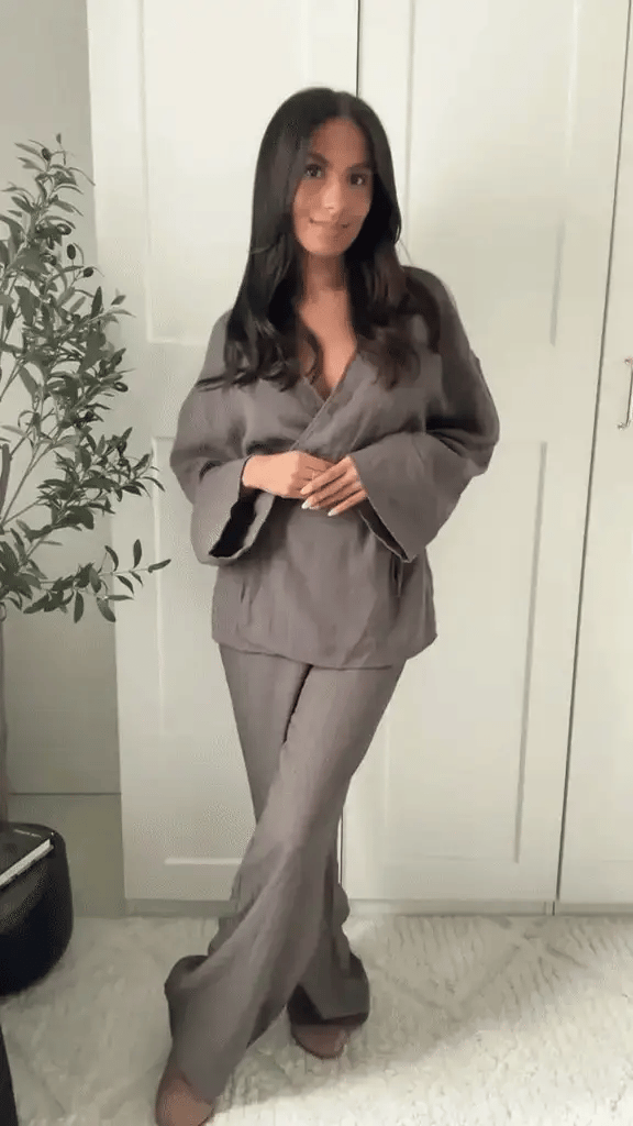 Zoey Kimono-Bluse und Hosen Set
