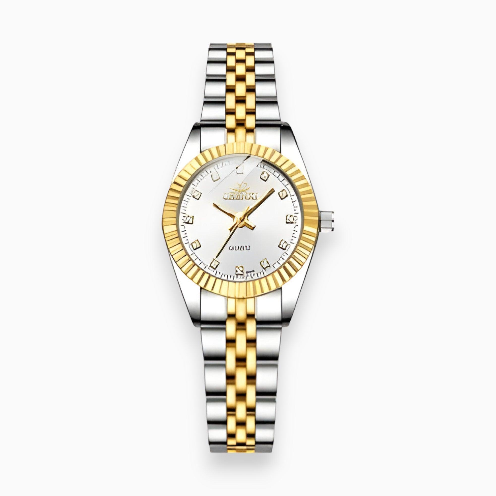 Emilia - Vergoldete Damenarmbanduhr
