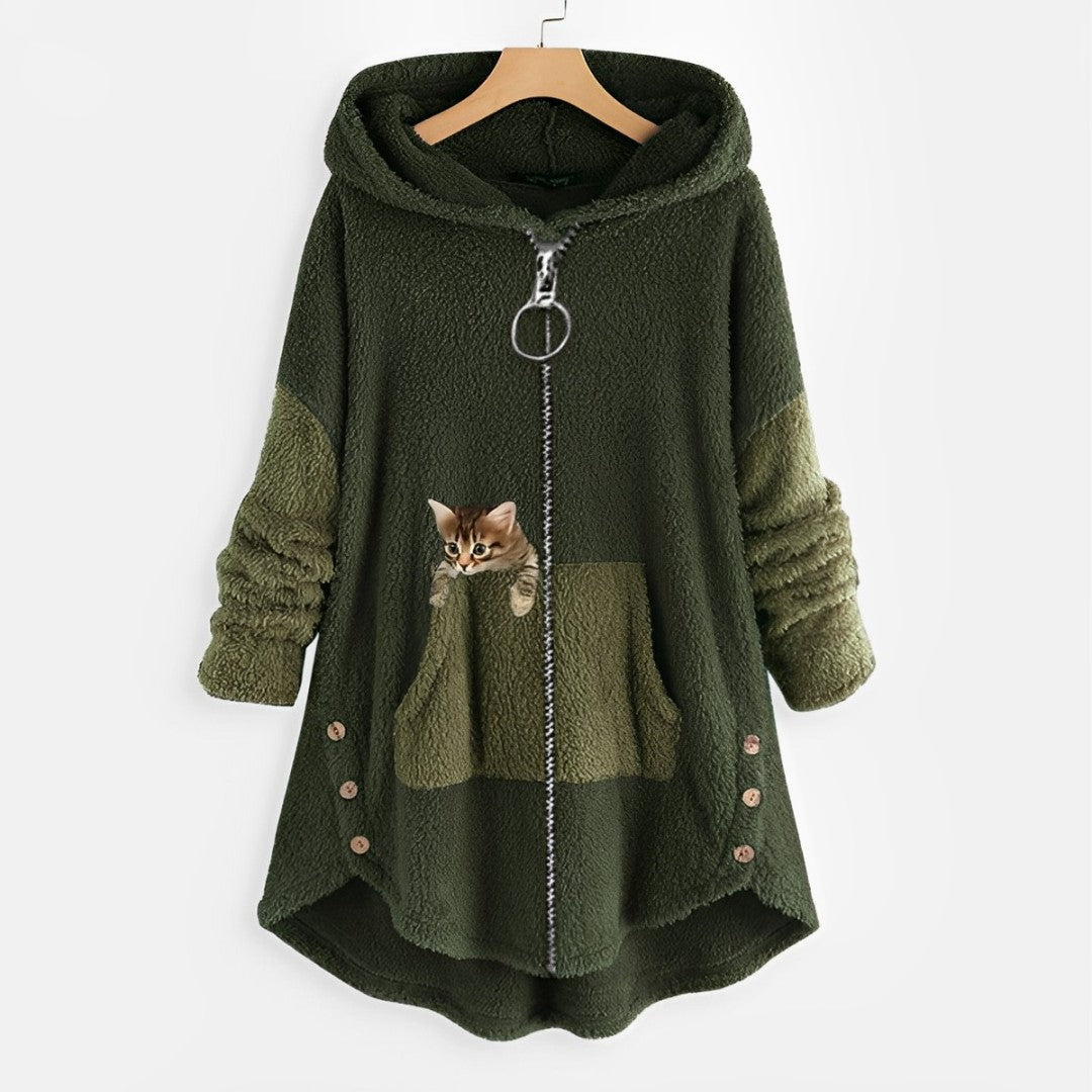 Weiche Jacke mit Reißverschluss für Damen