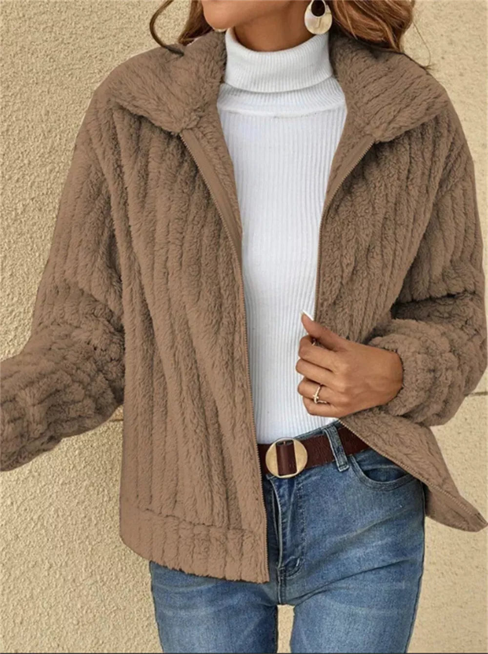 Flavia™ - Modischer Fleece-Mantel