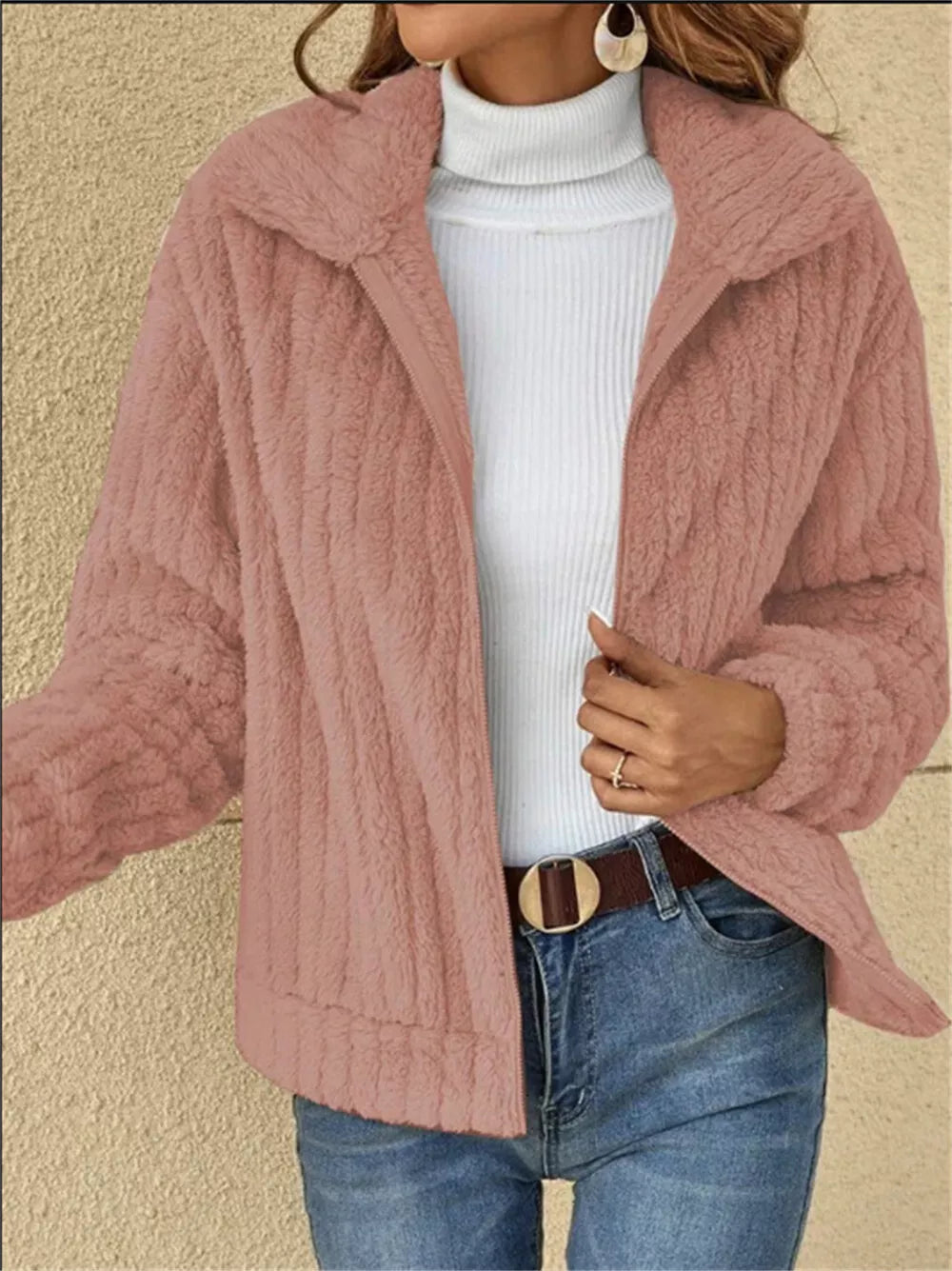 Flavia™ - Modischer Fleece-Mantel