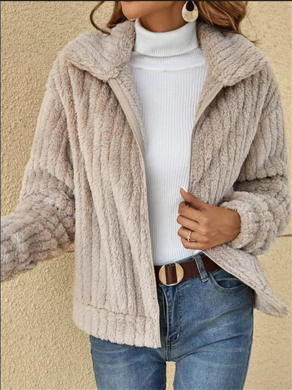 Flavia™ - Modischer Fleece-Mantel