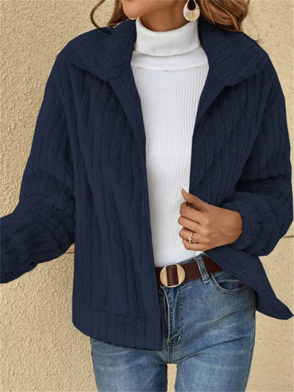 Flavia™ - Modischer Fleece-Mantel