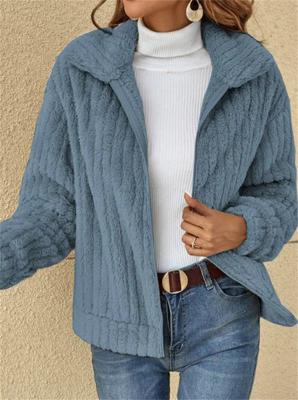Flavia™ - Modischer Fleece-Mantel