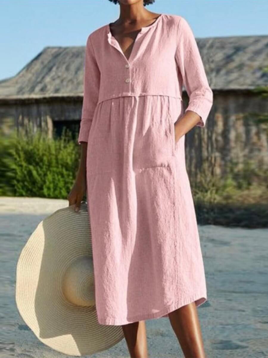Midi Shirtkleid