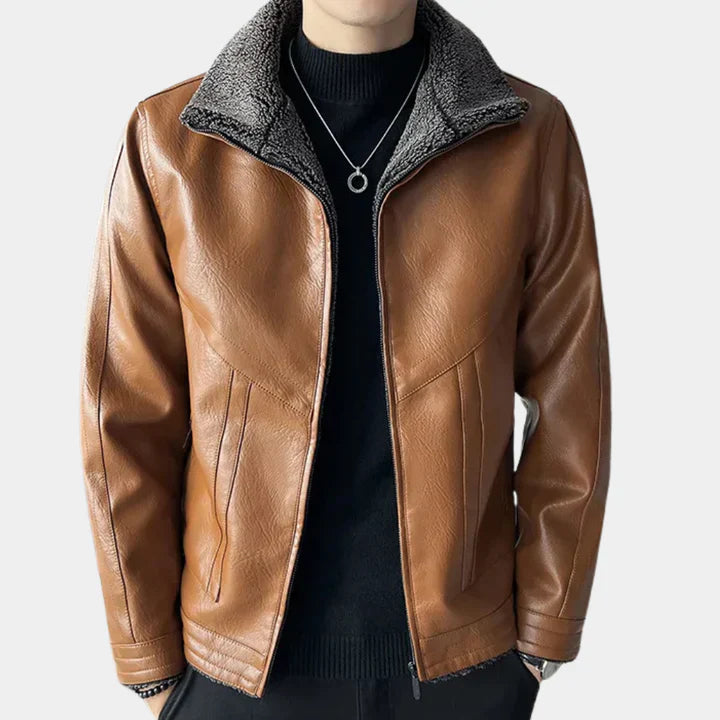 Trendige lässige motorradjacke für herren