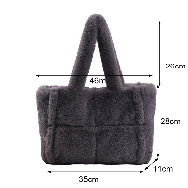 Kuschelige Handtasche | Weiches Kunstfell | Winterlicher Chic