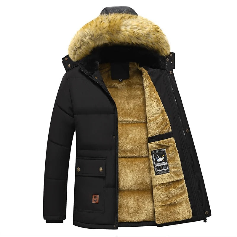 Winter Daunenjacken mit Fellkapuze