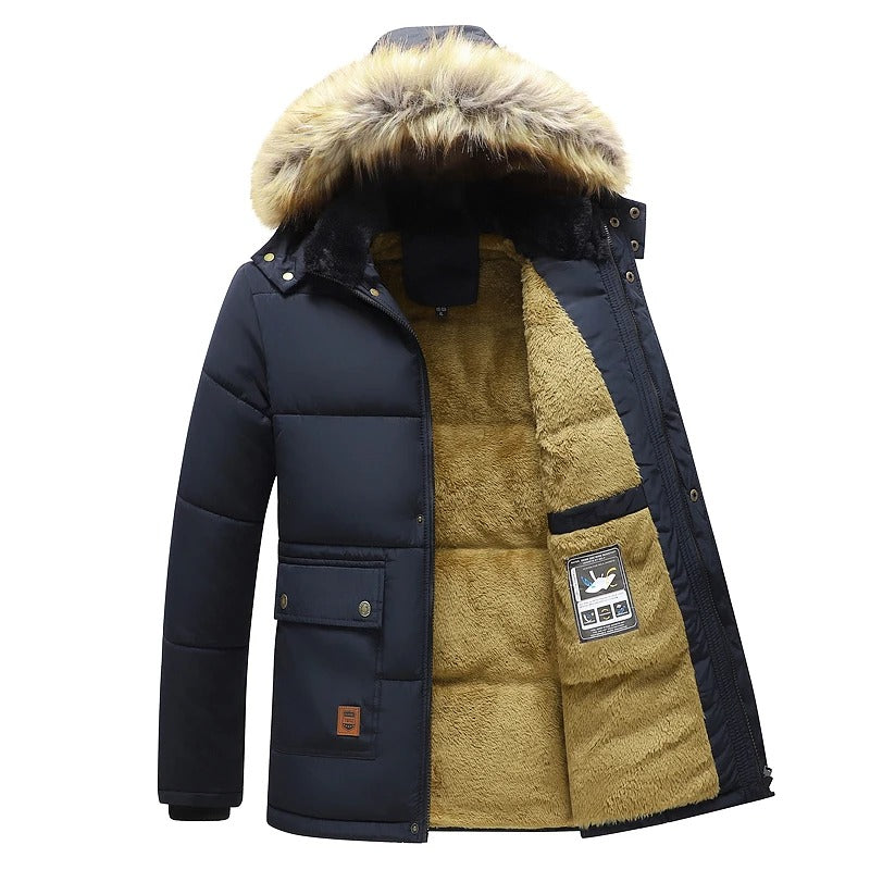 Winter Daunenjacken mit Fellkapuze
