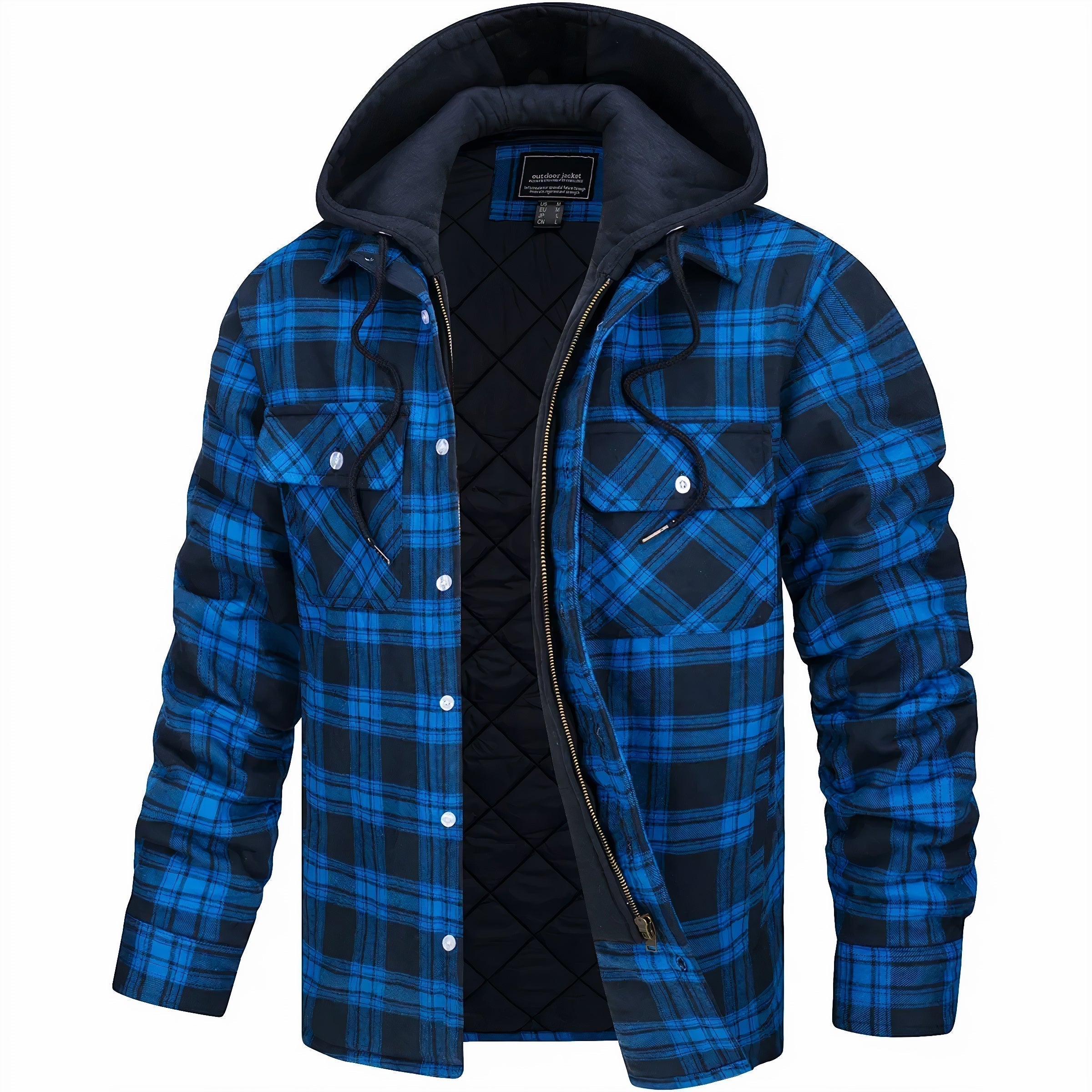 Olesya | Karierte Zip-Up Herrenjacke