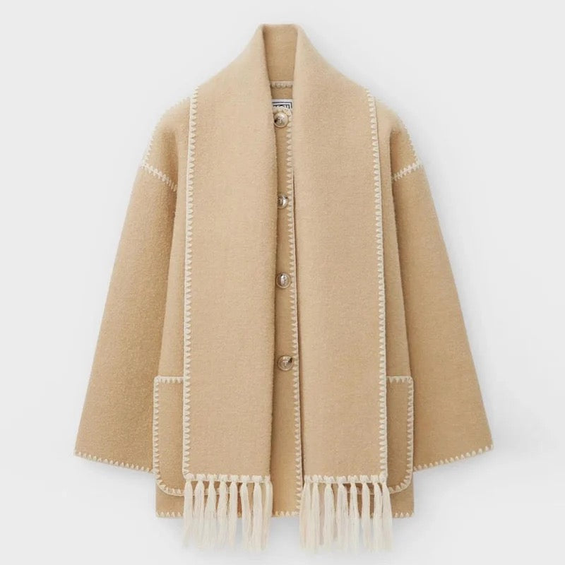 Mirella - Stylische Jacke mit Schal